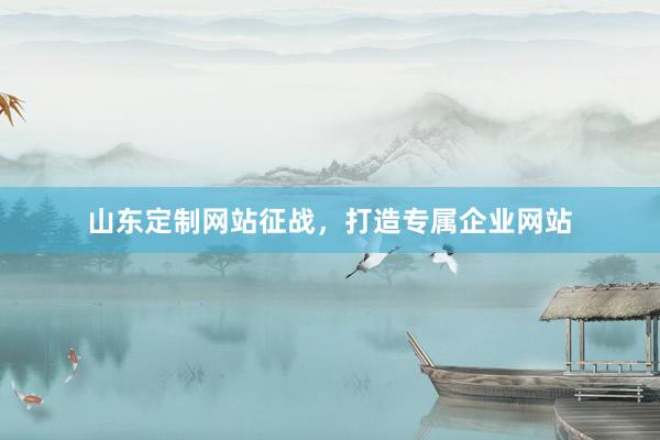 山东定制网站征战，打造专属企业网站