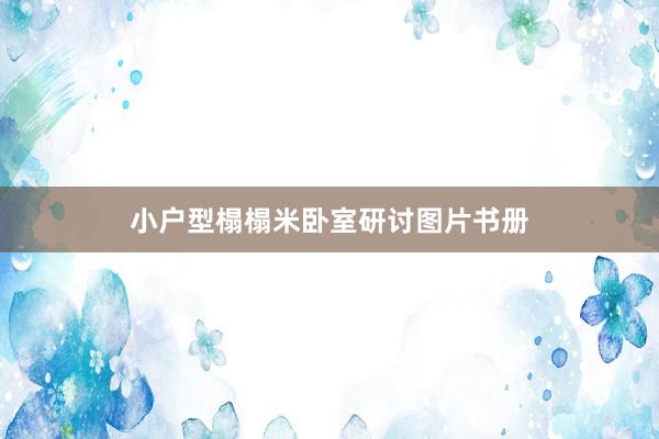 小户型榻榻米卧室研讨图片书册